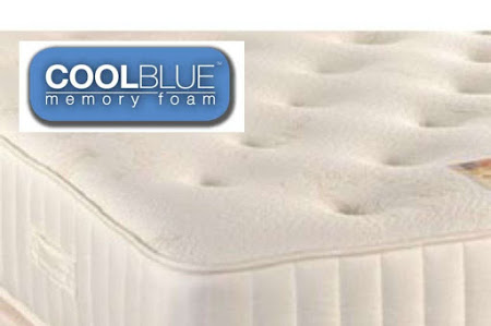 Dual Orthopaedic Sprung Mattress with Cool Blue Memory Foam on one side & Standard Upholstery on the other. Covered in anti-bacterial cover.